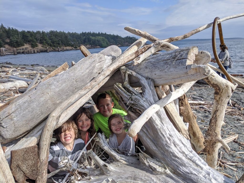 Boat kids make the best driftwood forts