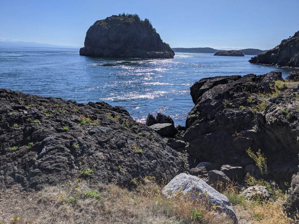 Looking south southwest toward the Strait of Juan de Fuca on the Point Colville hike