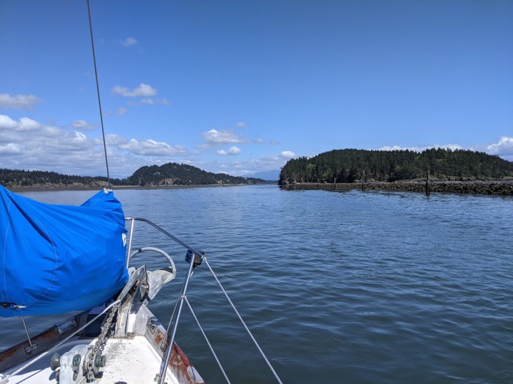 Taking our bluewater cruising sailboat north through the Swinomish Channel