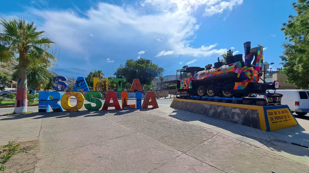 Santa Rosalia sign in June 2022
